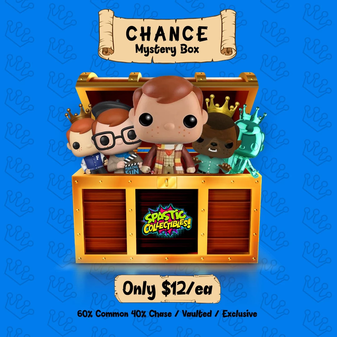 Spastic Pops Misc Funko! February CHANCE Mystery Box Hunt For Freddy Funko(s) ($12/ea) (TOP PRIZES VALUED Up To $1530+!) 2 Spastic Pops Misc Funko! February CHANCE Mystery Box Hunt For Freddy Funko(s) ($12/ea) (TOP PRIZES VALUED Up To $1530+!)