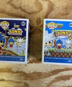Spastic Pops Funko Games: POP! Sonic Set Of 2 - Running Sonic + Silver The Hedgehog The Drop!