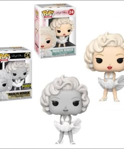 Spastic Pops In Stock! Funko Pop! Icons Marilyn Monroe Set Of 2: Marilyn Monroe #24 Marilyn Monroe (Black & White) #24