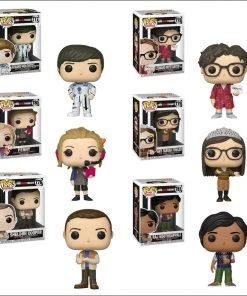 Spastic Pops Funko Pop! Televison Big Bang Theory Set Of 6: Sheldon Cooper #776 Howard Wolowitz #777 Leonard Hofstadter #778 Amy Farrah Fowler #779 Penny Hofstadter #780 Raj Koothrappali #781