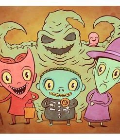 Spastic Pops Designer Brands! JELLYKOE: "Lock, Shock, Barrel, And Oogie" 8 X 10 Limited Edition Print