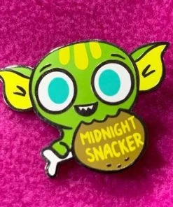 Spastic Pops JELLYKOE: “Midnight Snacker” Hard Enamel Pin Designer Brands!