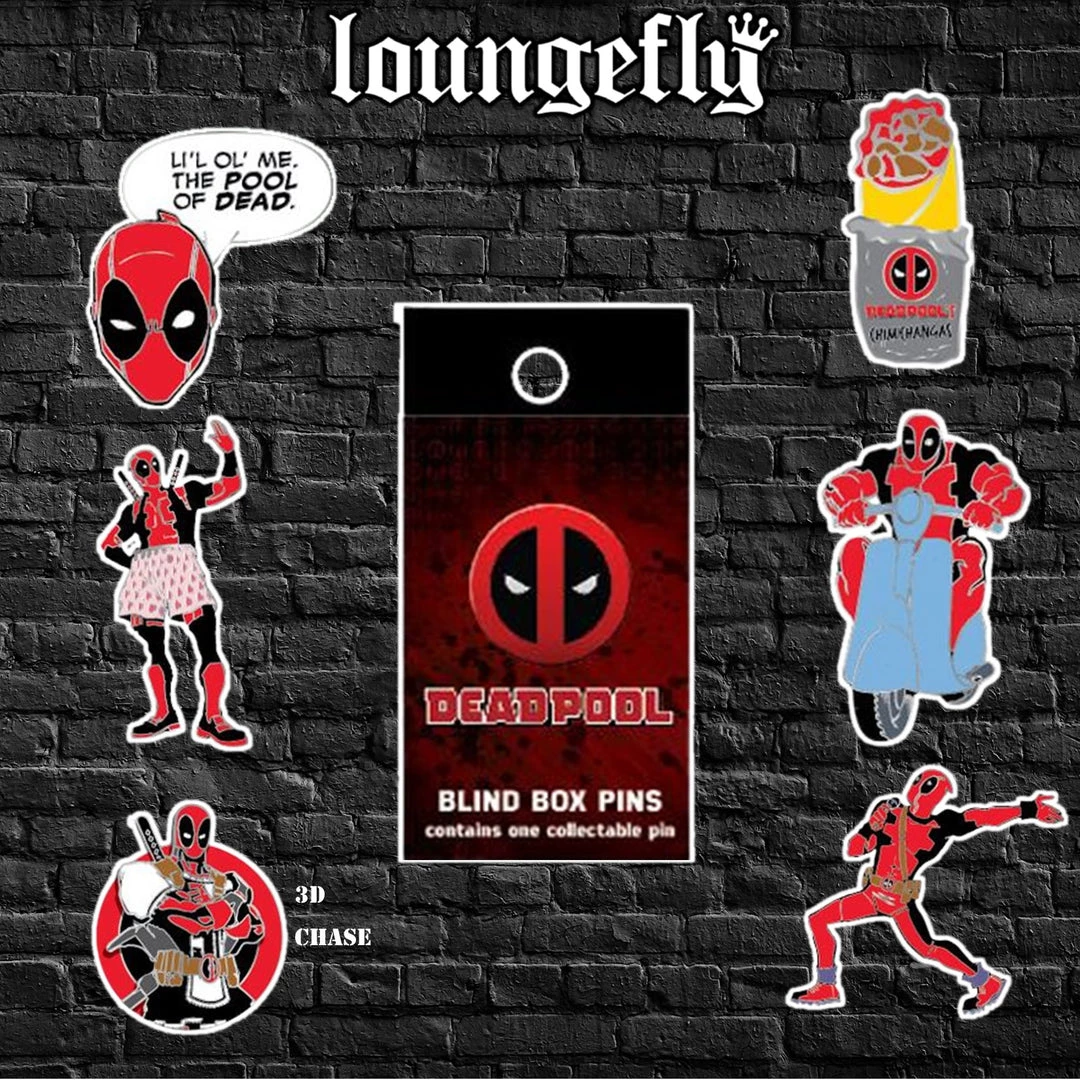 Spastic Pops Loungefly Blind Box Enamel Pins: Marvel Deadpool (Buy 12 For A SEALED Case) Marvel! 1 Spastic Pops Loungefly Blind Box Enamel Pins: Marvel Deadpool (Buy 12 For A SEALED Case) Marvel!