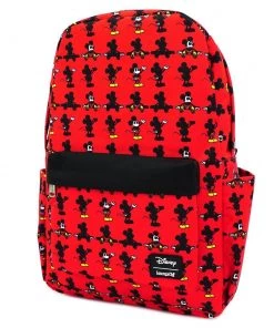 Spastic Pops Designer Brands! LOUNGEFLY: Disney Mickey Mouse Parts Nylon Backpack