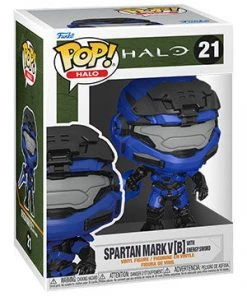 Spastic Pops Games! POP Games: Halo Infinite- Mark V [B] W/Blue E Sword