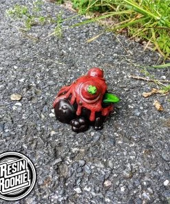 Spastic Pops SUNS OUT BUNS OUT Custom 1 Of 1 Ributt Vinyl Figure: "Bleeding Frog" By Resin Rookie
