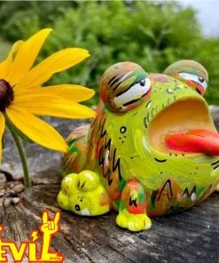 Spastic Pops SUNS OUT BUNS OUT Custom 1 Of 1 Ributt Vinyl Figure: “Kurbağa The Furry Freak Frosch (distant Cousin Of The Evil Ape)” By MCA