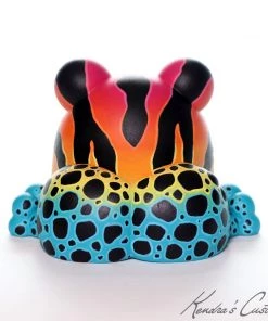 Spastic Pops SUNS OUT BUNS OUT Custom 1 Of 1 Ributt Vinyl Figure: “Rainbow Poison Dart Toad” By Kendra Thomas Designer Brands!