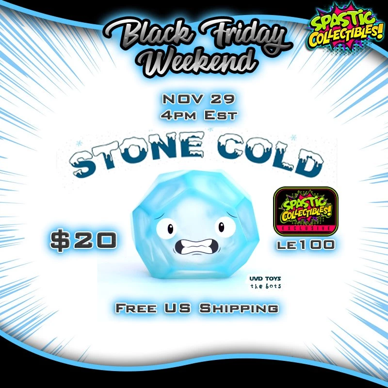 Spastic Pops UVD TOYS: LE100 "Stone Cold" Coal UVD Toys X The Bots Spastic Collectibles Exclusive Designer Brands! 13 Spastic Pops UVD TOYS: LE100 "Stone Cold" Coal UVD Toys X The Bots Spastic Collectibles Exclusive Designer Brands!