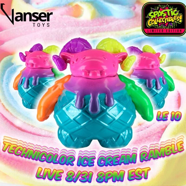 Spastic Pops VANSER TOYS Technicolor Ice Cream Ramble 3.5in Figure Spastic Collectibles Exclusive LE10 FREE US SHIPPING 1 Spastic Pops VANSER TOYS Technicolor Ice Cream Ramble 3.5in Figure Spastic Collectibles Exclusive LE10 FREE US SHIPPING